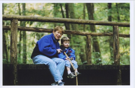 Grandmother and me hanging out in the mountains