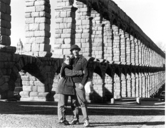 Ted & Jennifer in front of Roman Aquaduct.  We don't look like tourists.. do we??